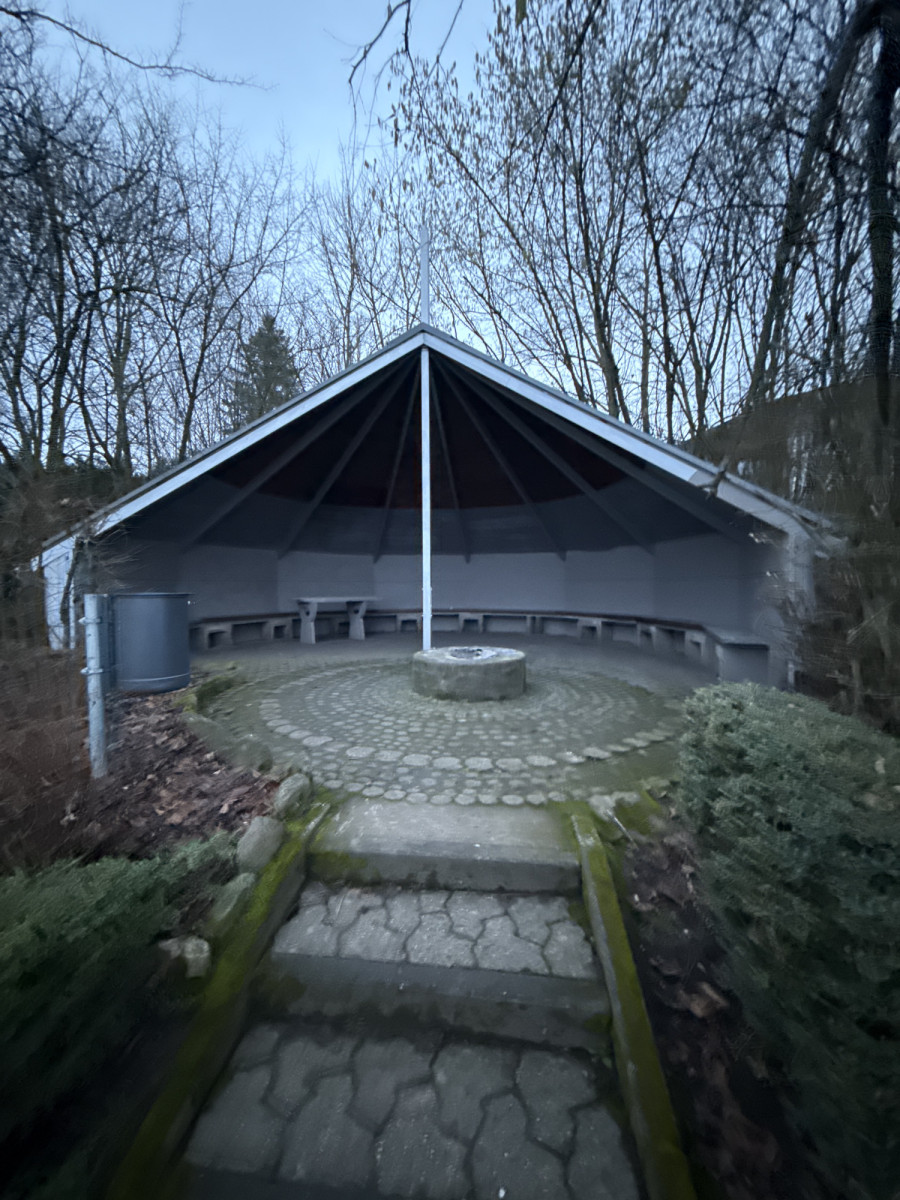 nice shelter at the river Rhein