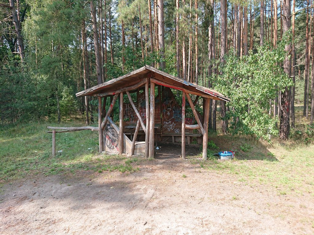 Überdachte Sitzgruppe