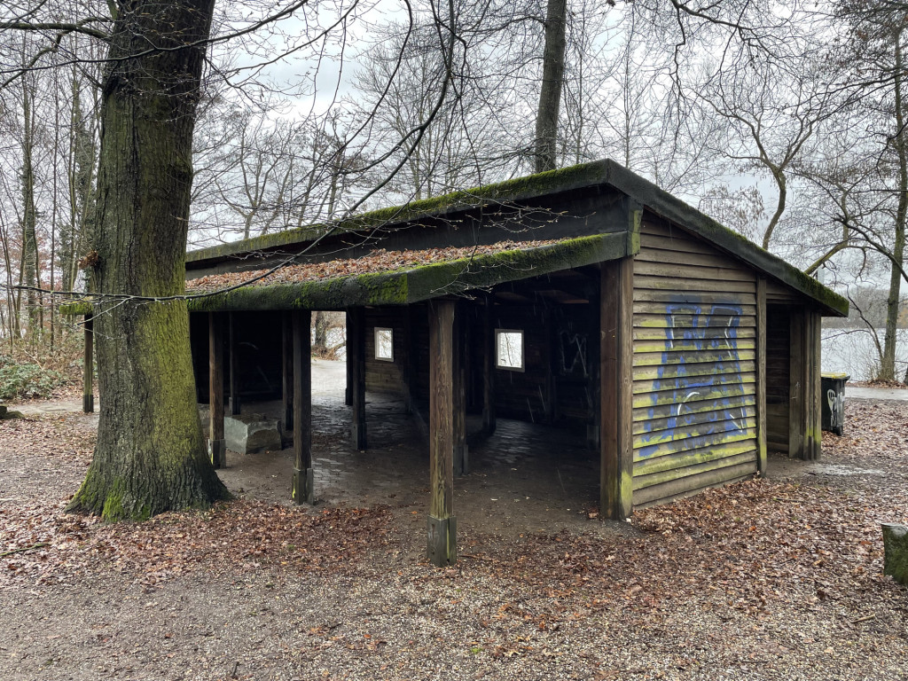 Big shelter on playground