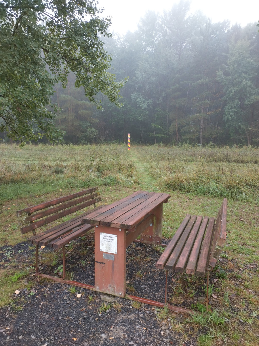 bench and table